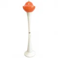 Italian Floor Lamp in Orange Murano Glass and Wood, 1970s