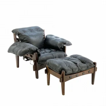 Original Moleca Chair And Foot Stool By Sergio Rodrigues