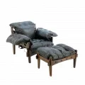 Original Moleca Chair And Foot Stool By Sergio Rodrigues